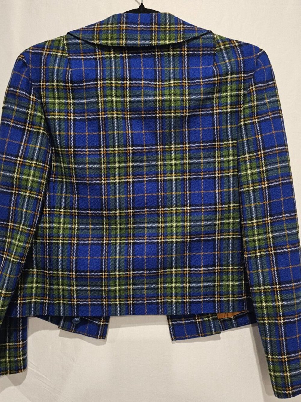 Vintage Pendleton Women's Wool Skirt Suit Size 12 Blue Green Tartan Plaid - Picture 7 of 14